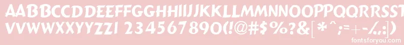 Gizmolightcapsssk Font – White Fonts on Pink Background