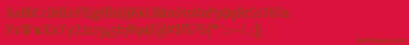 WagashiserifBeta1 Font – Brown Fonts on Red Background