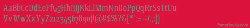 WagashiserifBeta1 Font – Gray Fonts on Red Background