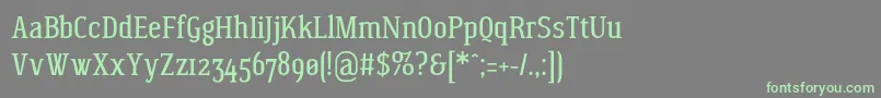 Шрифт WagashiserifBeta1 – зелёные шрифты на сером фоне