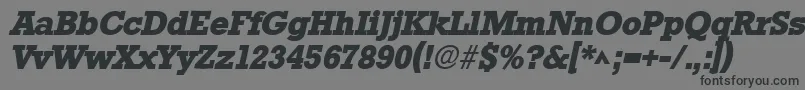 StamfordHeavySfBoldItalic Font – Black Fonts on Gray Background