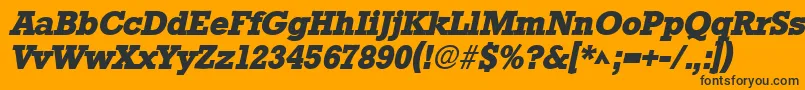 StamfordHeavySfBoldItalic Font – Black Fonts on Orange Background