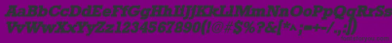 StamfordHeavySfBoldItalic Font – Black Fonts on Purple Background