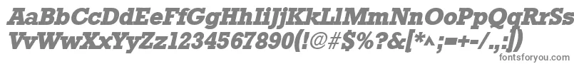 StamfordHeavySfBoldItalic-Schriftart – Graue Schriften auf weißem Hintergrund