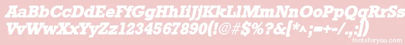 StamfordHeavySfBoldItalic Font – White Fonts on Pink Background
