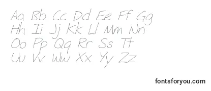 FhHyperboleLightItalic Font