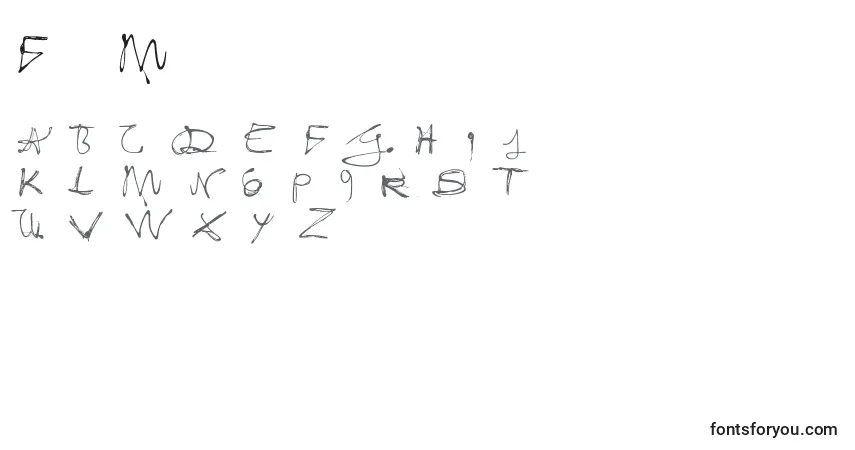 Шрифт FixogumMager – алфавит, цифры, специальные символы
