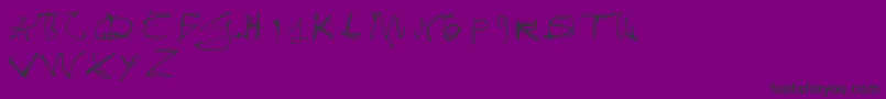Czcionka FixogumMager – czarne czcionki na fioletowym tle