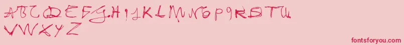 FixogumMager Font – Red Fonts on Pink Background