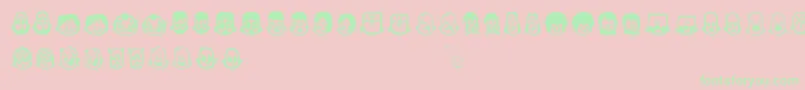 Teub5 Font – Green Fonts on Pink Background