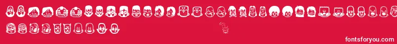 Teub5 Font – White Fonts on Red Background