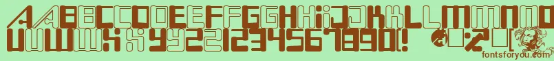 Bossdrum Font – Brown Fonts on Green Background