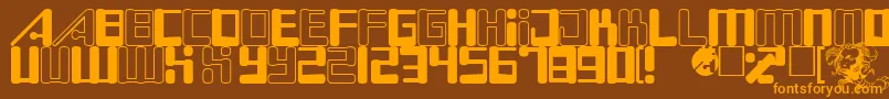 Bossdrum Font – Orange Fonts on Brown Background