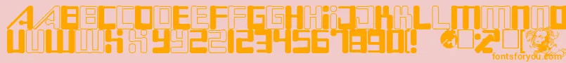 Bossdrum Font – Orange Fonts on Pink Background