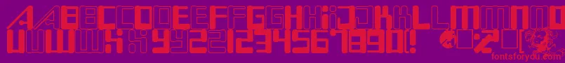 Bossdrum Font – Red Fonts on Purple Background