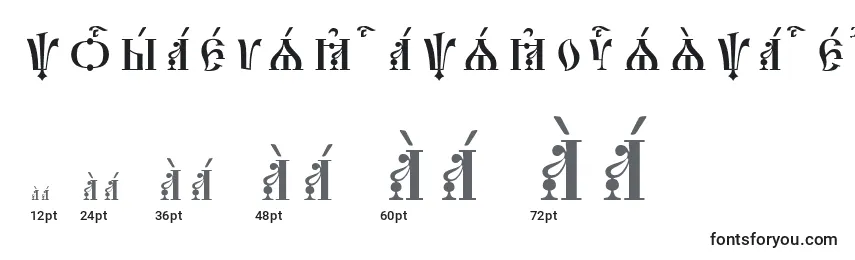 PochaevskCapsKucsSpacedout Font Sizes