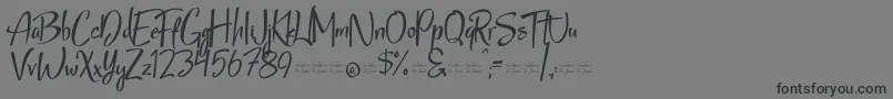 StarmixFree Font – Black Fonts on Gray Background
