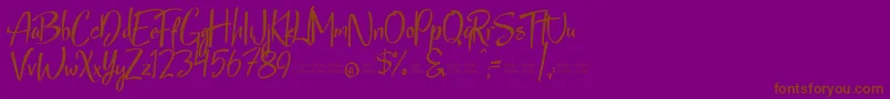 StarmixFree-Schriftart – Braune Schriften auf violettem Hintergrund