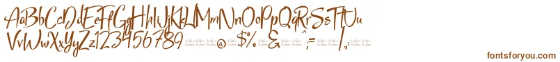 Шрифт StarmixFree – коричневые шрифты на белом фоне