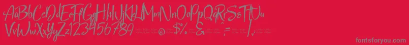 StarmixFree Font – Gray Fonts on Red Background
