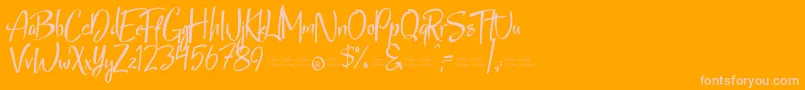 StarmixFree-Schriftart – Rosa Schriften auf orangefarbenem Hintergrund