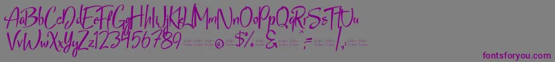 StarmixFree-fontti – violetit fontit harmaalla taustalla