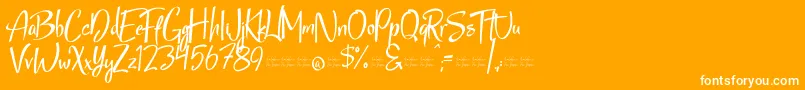 StarmixFree Font – White Fonts on Orange Background