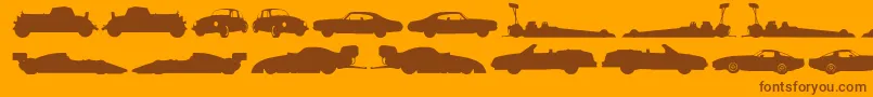 Needforspeed Font – Brown Fonts on Orange Background