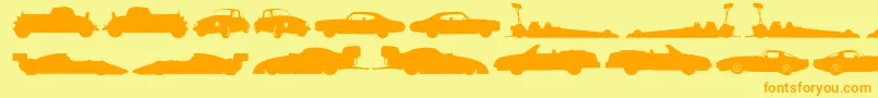 Needforspeed Font – Orange Fonts on Yellow Background