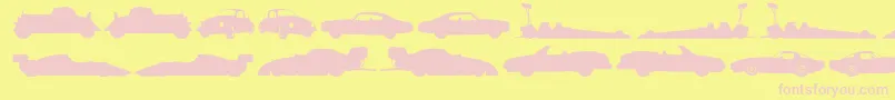 Needforspeed Font – Pink Fonts on Yellow Background