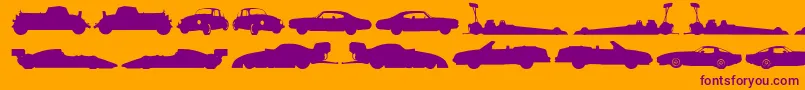 Needforspeed Font – Purple Fonts on Orange Background