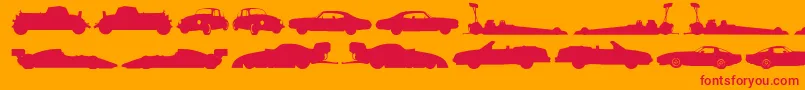 Needforspeed Font – Red Fonts on Orange Background