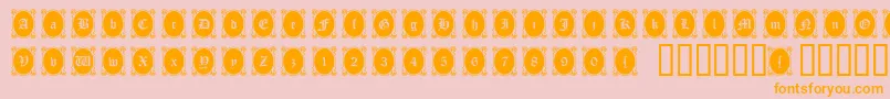 Looking Font – Orange Fonts on Pink Background