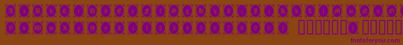 Looking Font – Purple Fonts on Brown Background