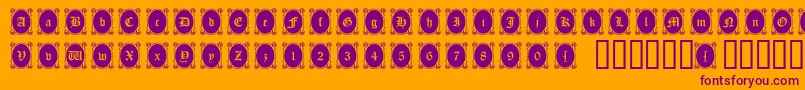 Looking Font – Purple Fonts on Orange Background