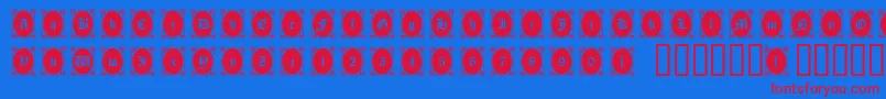 Looking Font – Red Fonts on Blue Background