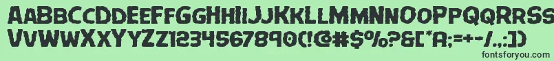 Terrorbabbleexpand Font – Black Fonts on Green Background