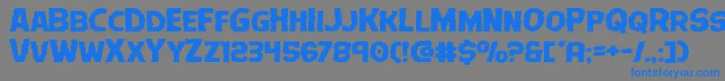 Terrorbabbleexpand Font – Blue Fonts on Gray Background