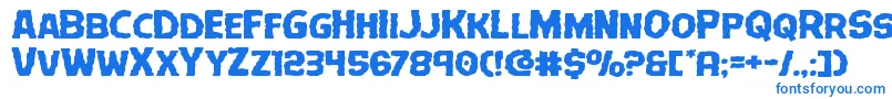 Terrorbabbleexpand Font – Blue Fonts on White Background