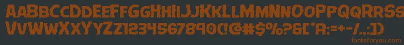 Terrorbabbleexpand Font – Brown Fonts on Black Background