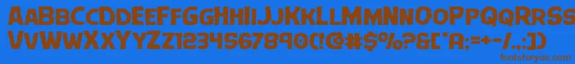 Terrorbabbleexpand Font – Brown Fonts on Blue Background