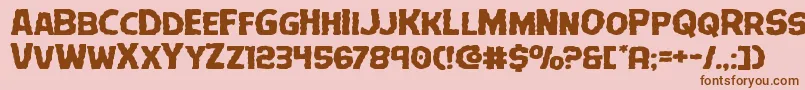 Terrorbabbleexpand Font – Brown Fonts on Pink Background