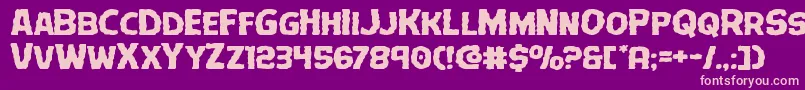 Terrorbabbleexpand Font – Pink Fonts on Purple Background