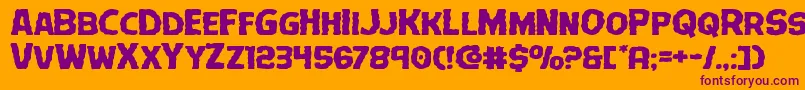 Terrorbabbleexpand Font – Purple Fonts on Orange Background