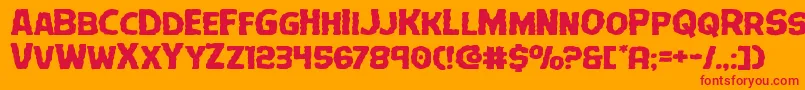 Terrorbabbleexpand Font – Red Fonts on Orange Background