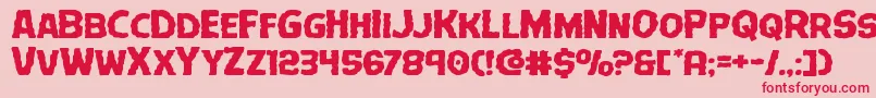 Terrorbabbleexpand Font – Red Fonts on Pink Background