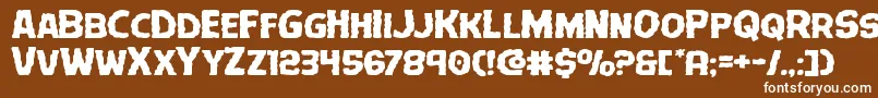 Terrorbabbleexpand Font – White Fonts on Brown Background