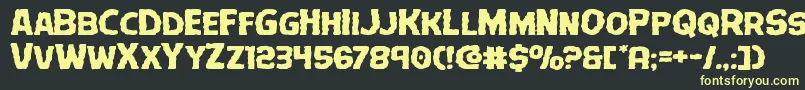 Terrorbabbleexpand Font – Yellow Fonts on Black Background