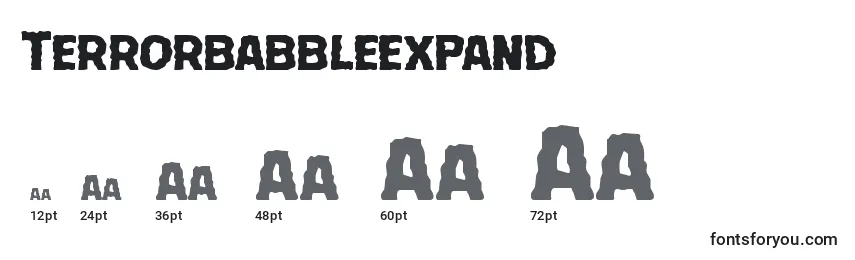 Terrorbabbleexpand Font Sizes