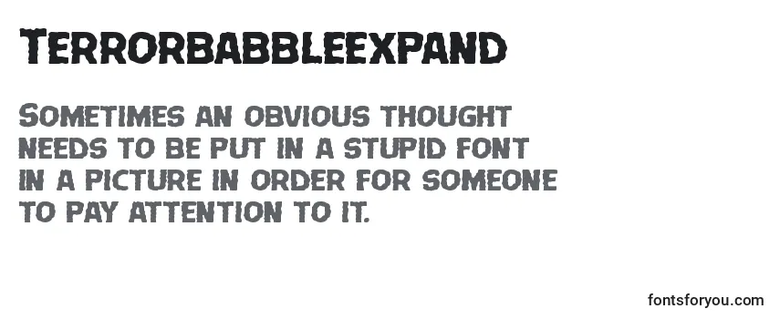 Terrorbabbleexpand Font